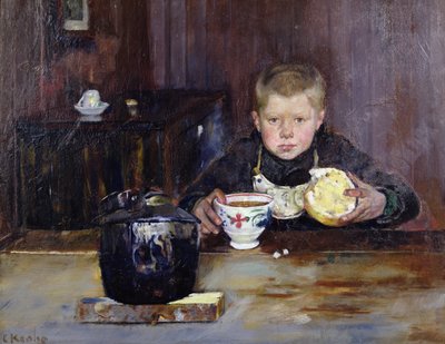Garçon de courses buvant du café - Christian Krohg