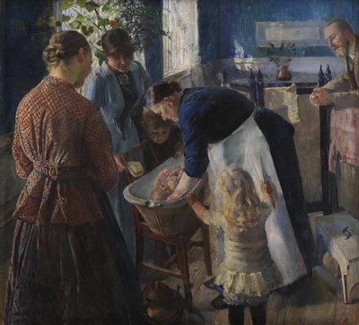 Dans la baignoire - Christian Krohg