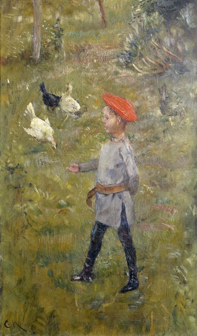Per avec les poules, Hvitsten - Christian Krohg