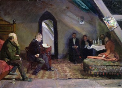 Lecture dans le studio - Christian Krohg