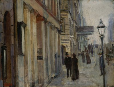 Le coin de la rue Karl Johan et de la rue Dronningen - Christian Krohg