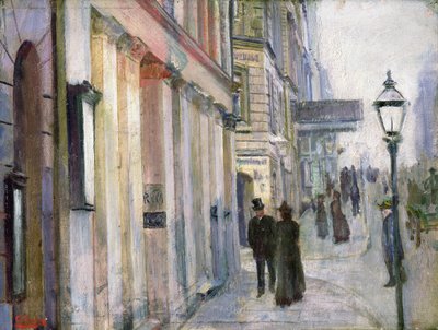 Le coin de Karl Johan et Dronningens (Reine) Rue - Christian Krohg