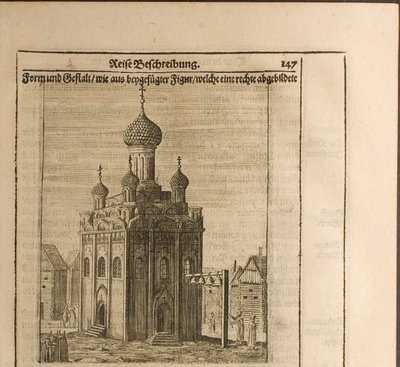 Cathédrale du Kremlin de Moscou, illustration de Voyages au Grand-Duc de Moscovie - Christian Lorenzen Rothgiesser
