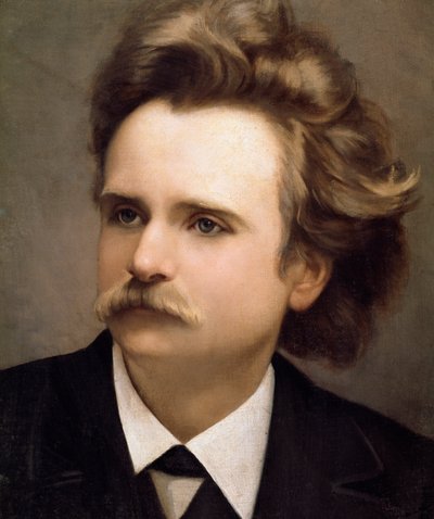 Portrait du compositeur norvégien Edouard Hagerup Grieg (1843-1907) Détail. Peinture de C.M. Ross (19ème siècle). Naples Conservatorio di Musica San Pietro a Majella - Christian Meyer Ross