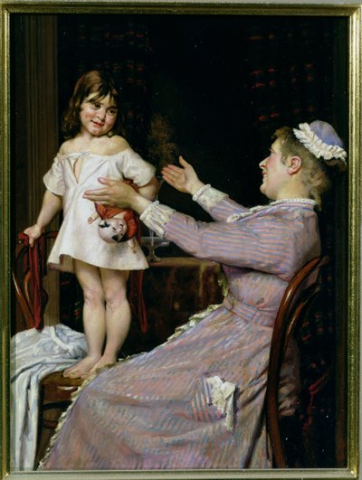 Petite fille avec une poupée et sa nourrice, 1896 - Christian Pram Henningsen