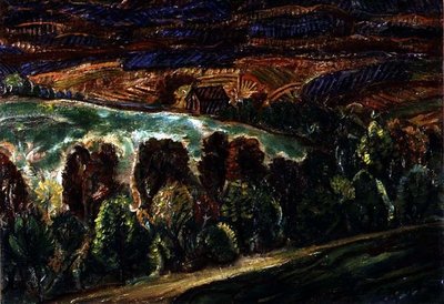 Cabane dans un paysage - Christian Rohlfs