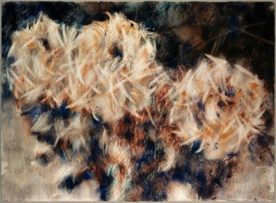 Trois chrysanthèmes dans une cruche - Christian Rohlfs