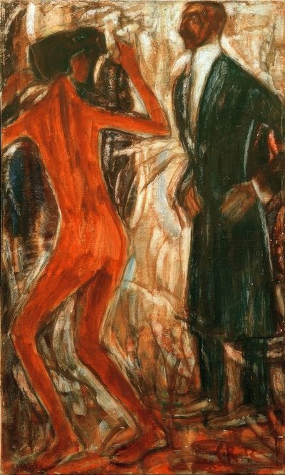 Homme en frac et danseuse - Christian Rohlfs