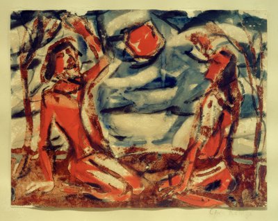 Deux nus au coucher du soleil - Christian Rohlfs
