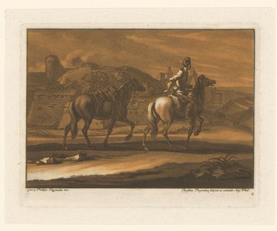 Cavalier guidant un cheval - Christian Rugendas