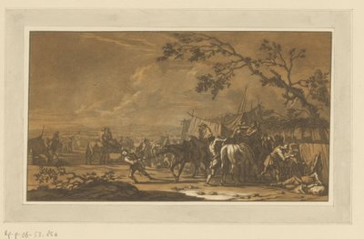 Soldats dans le campement (Cavaliers, chevaux et batailles) - Christian Rugendas