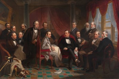 Washington Irving et ses amis littéraires à Sunnyside - Christian Schussele