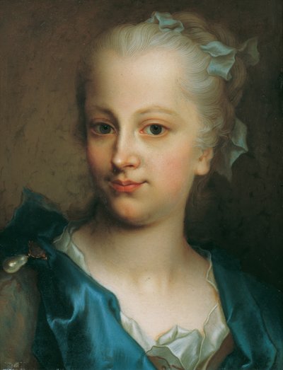 Fille en robe bleue - Christian Seybold