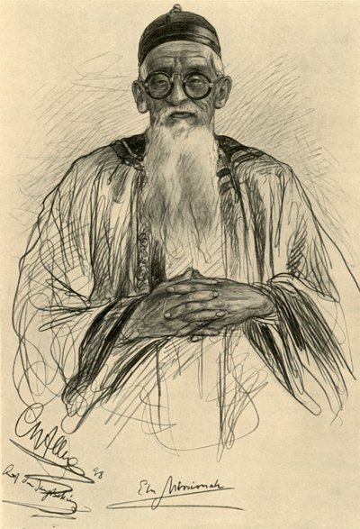 Homme chinois portant des lunettes, 1898 - Christian Wilhelm Allers