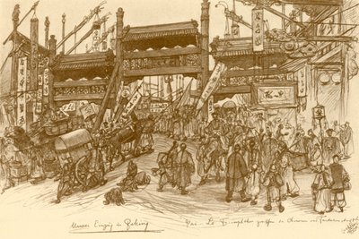 Portes à Pékin, Chine - Christian Wilhelm Allers