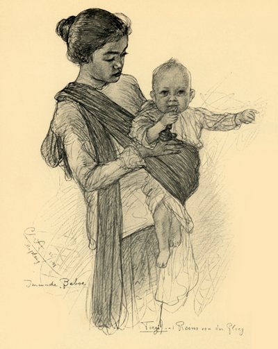Nourrice javanaise avec bébé européen, Magalang - Christian Wilhelm Allers