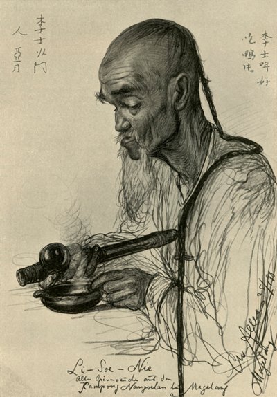 Li-Soe-Nie - homme fumant de l