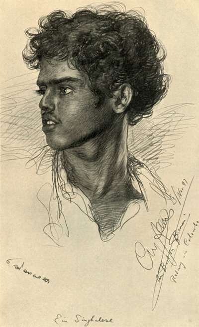 Homme cinghalais, Colombo, Ceylan - Christian Wilhelm Allers