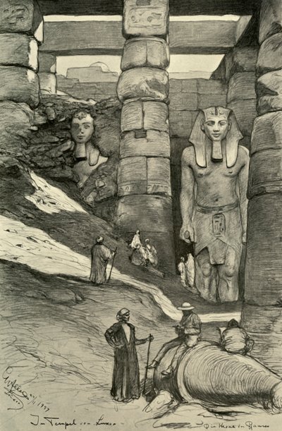 Statues dans le temple de Louxor, Égypte - Christian Wilhelm Allers