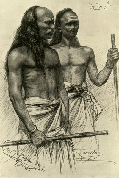 Hommes tamouls, Colombo, Ceylan - Christian Wilhelm Allers