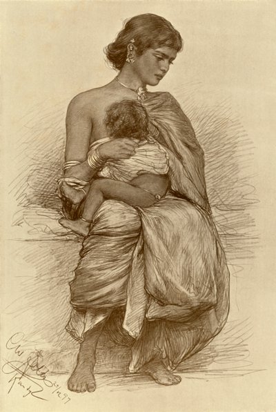 Jeune mère, Kandy, Ceylan, 1898 - Christian Wilhelm Allers
