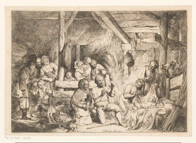 Adoration des bergers - Christian Wilhelm Ernst Dietrich