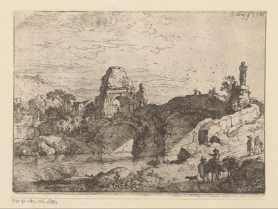 Paysage avec la ruine d