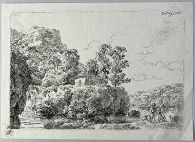La cabane sur un rocher près d