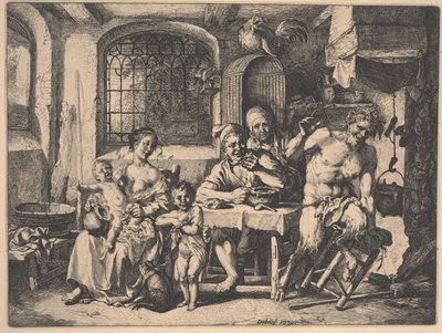 Le Satyre dans la maison des paysans - Christian Wilhelm Ernst Dietrich