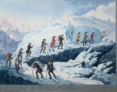 Horace-Bénédict de Saussure gravissant le sommet du Mont Blanc en août 1787 - Christian von Mechel