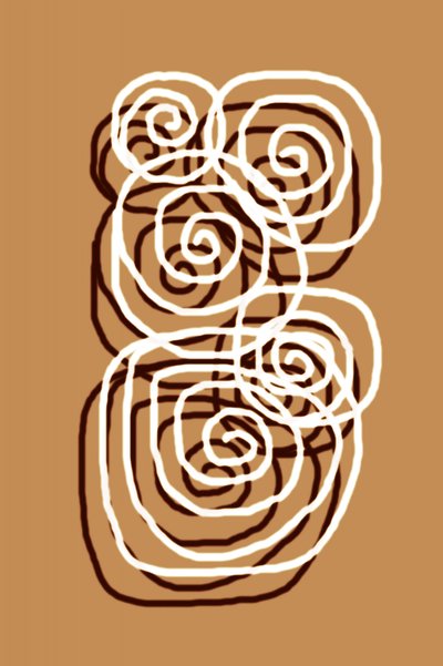 Volutes abstraites en boucles - Christina Sillen