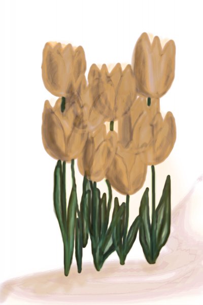 Tulipes beige pâle - Christina Sillen