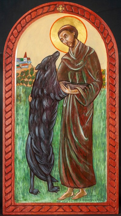 Saint François et le loup, 2004 (tempera à l
