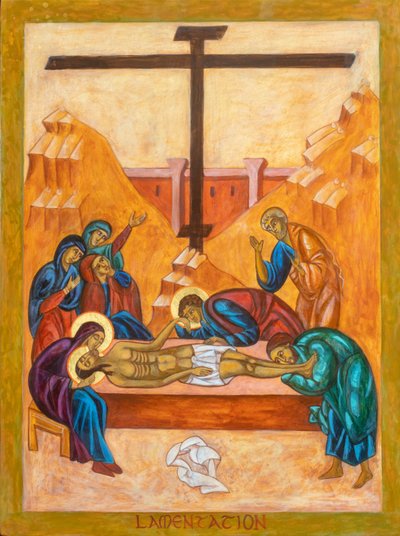 Icône de la Lamentation, 2022 (tempera à l