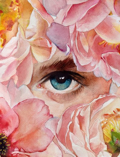 Fleurs roses « Dreamy Eye » - Christine Lindstrom