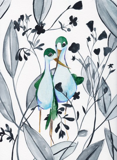 Les oiseaux verts dans la nature - Christine Lindstrom