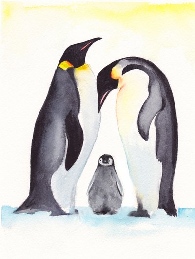 Portrait de famille de manchots - Christine Lindstrom