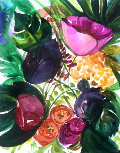 Une floraison tropicale éclatante - Christine Lindstrom