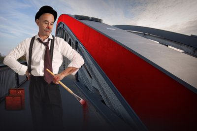 Le peintre pensif – Le pont rouge - Christine von Diepenbroek