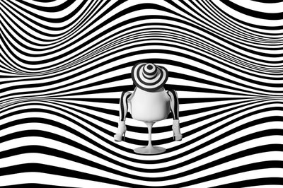 Une femme élégante dans le style Op Art - Christine von Diepenbroek