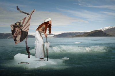 Une femme sur la glace qui fond - Christine von Diepenbroek