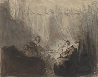 Un lit de malade - Christoffel Bisschop