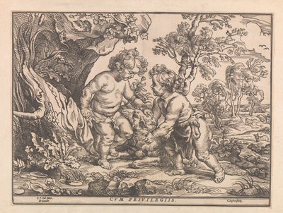 Enfant Jésus et Jean-Baptiste jouant avec l