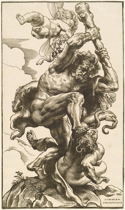 Hercule combattant la Furie et la Discorde - Christoffel Jegher after Sir Peter Paul Rubens