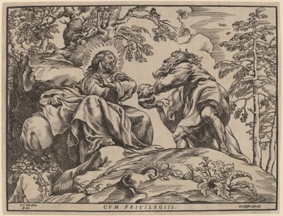 La tentation du Christ par le diable - Christoffel Jegher after Sir Peter Paul Rubens