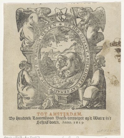 Vignette avec un homme plantant des cultures - Christoffel van Sichem (II) (possibly)