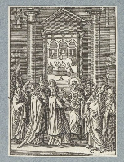 Débat avec les sadducéens et les pharisiens - Christoffel van Sichem (II)
