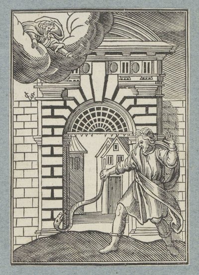 Dieu le Père transforme le bâton de Moïse en serpent - Christoffel van Sichem (II)