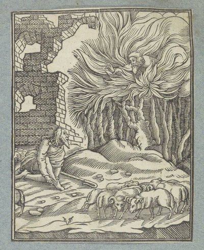 Moïse et le buisson ardent - Christoffel van Sichem (II)