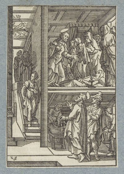Résurrection de Dorcas (Tabitha) - Christoffel van Sichem (II)
